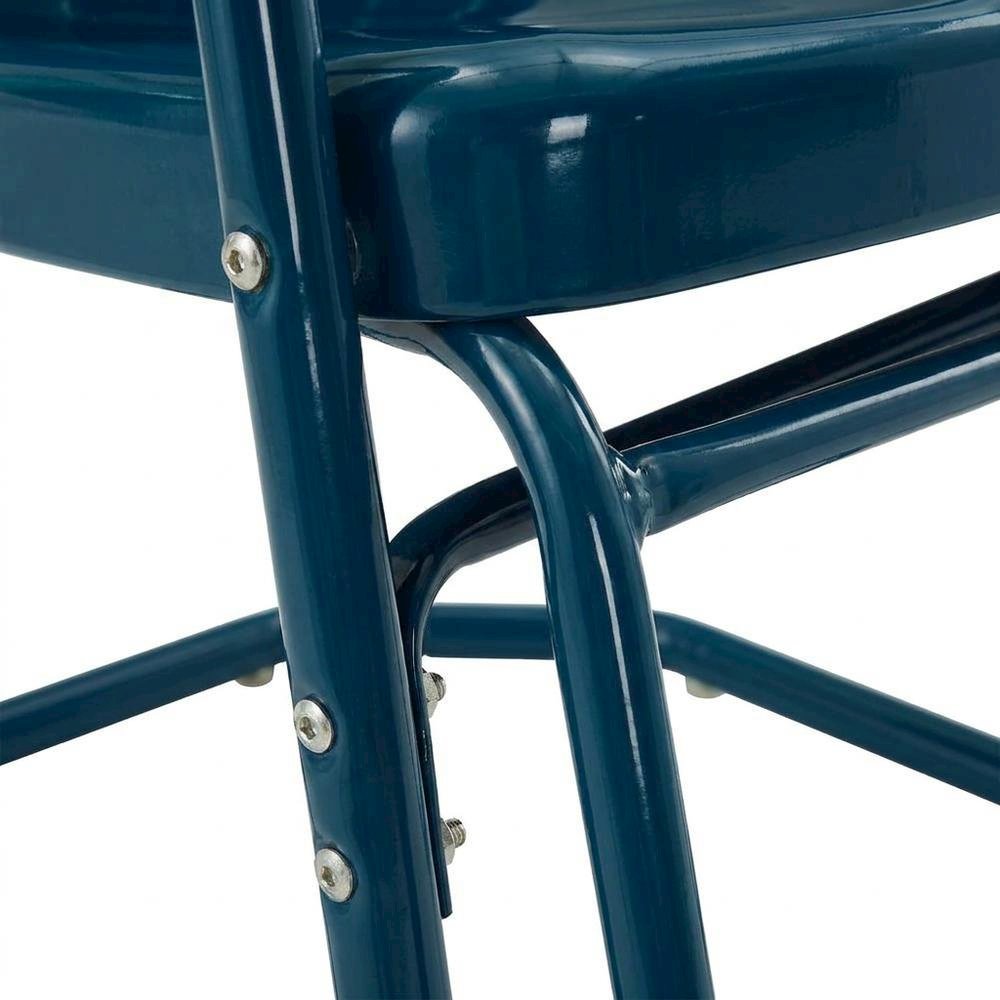 Navy Outdoor Chair Set with Armrest and Sturdy Frame for Patio Dining. Picture 7