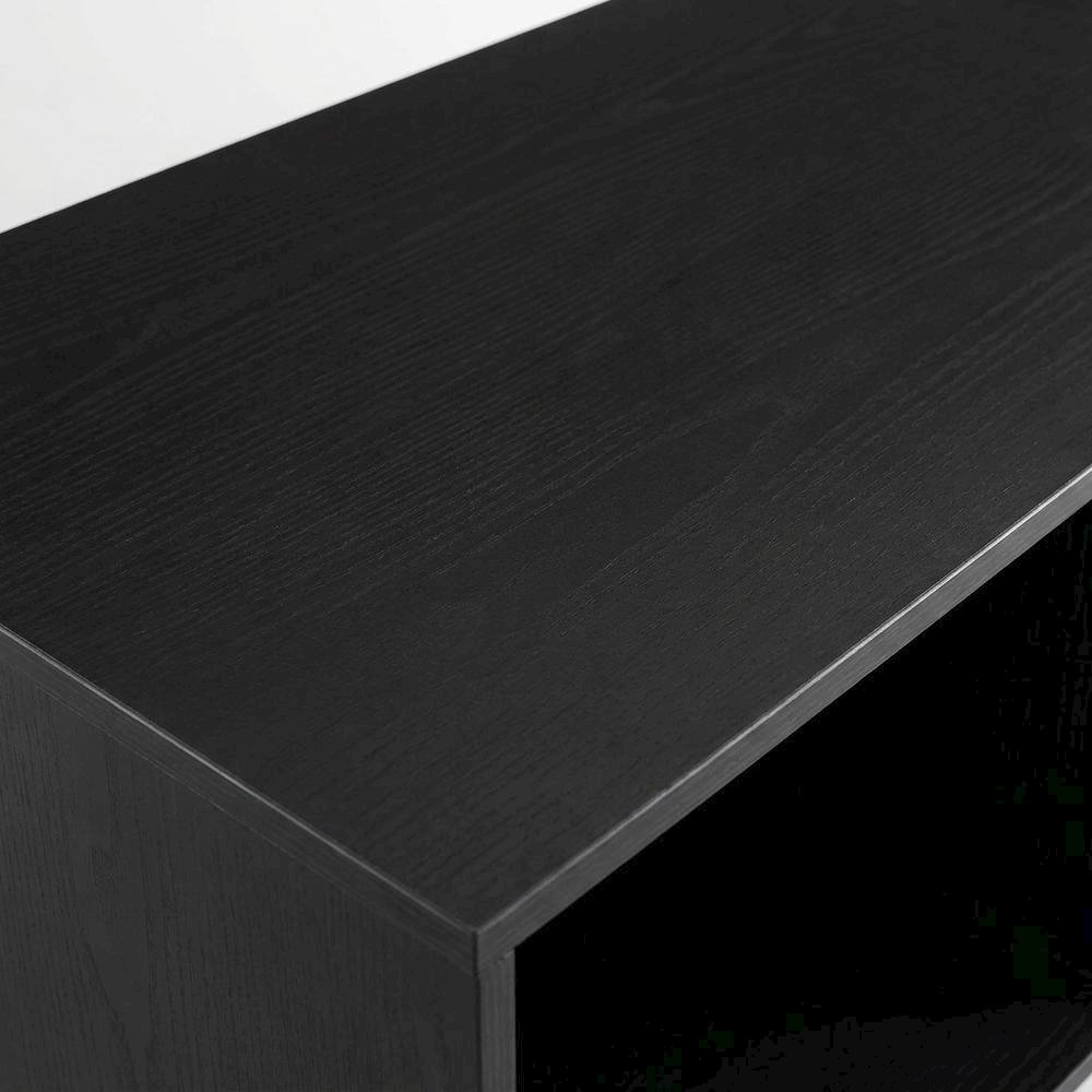 Black Wide Record Player Stand with Extended Vinyl Storage. Picture 6