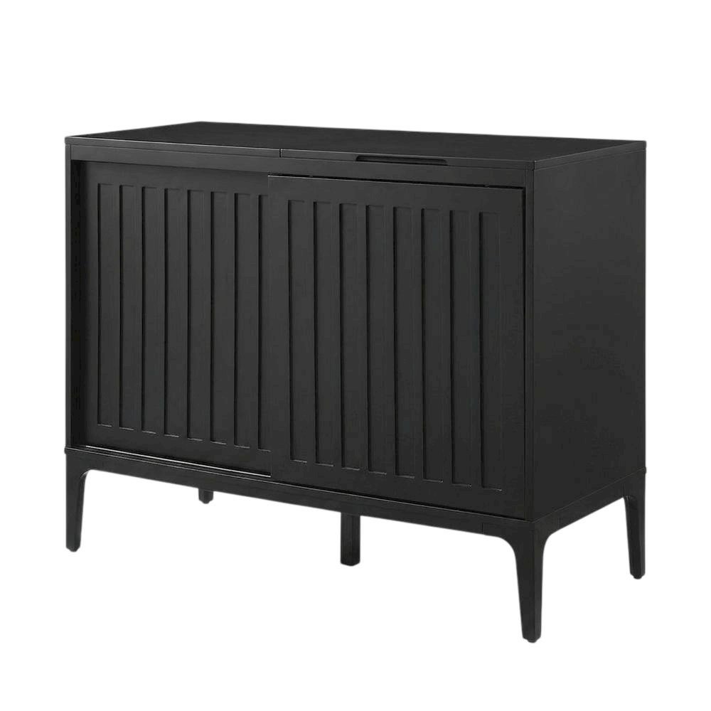 Large record player cabinet with vinyl storage in modern design. Picture 3