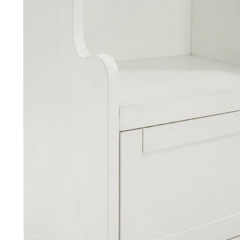 White entryway set with 2 hall trees for organized hallway storage. Picture 7
