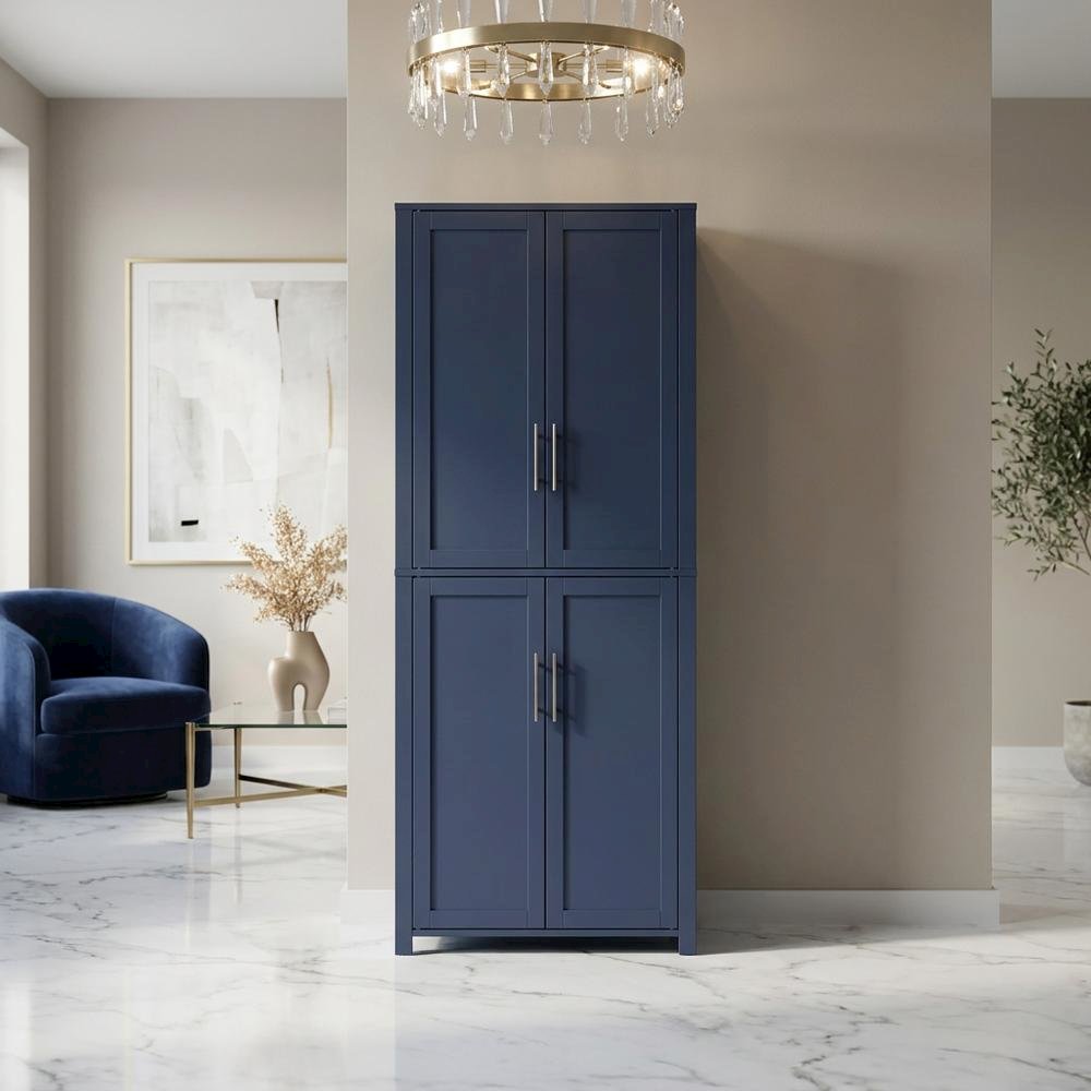 Tall Kitchen Storage Pantry with Anti-Tip Mechanism and Floor Clearance. Picture 2