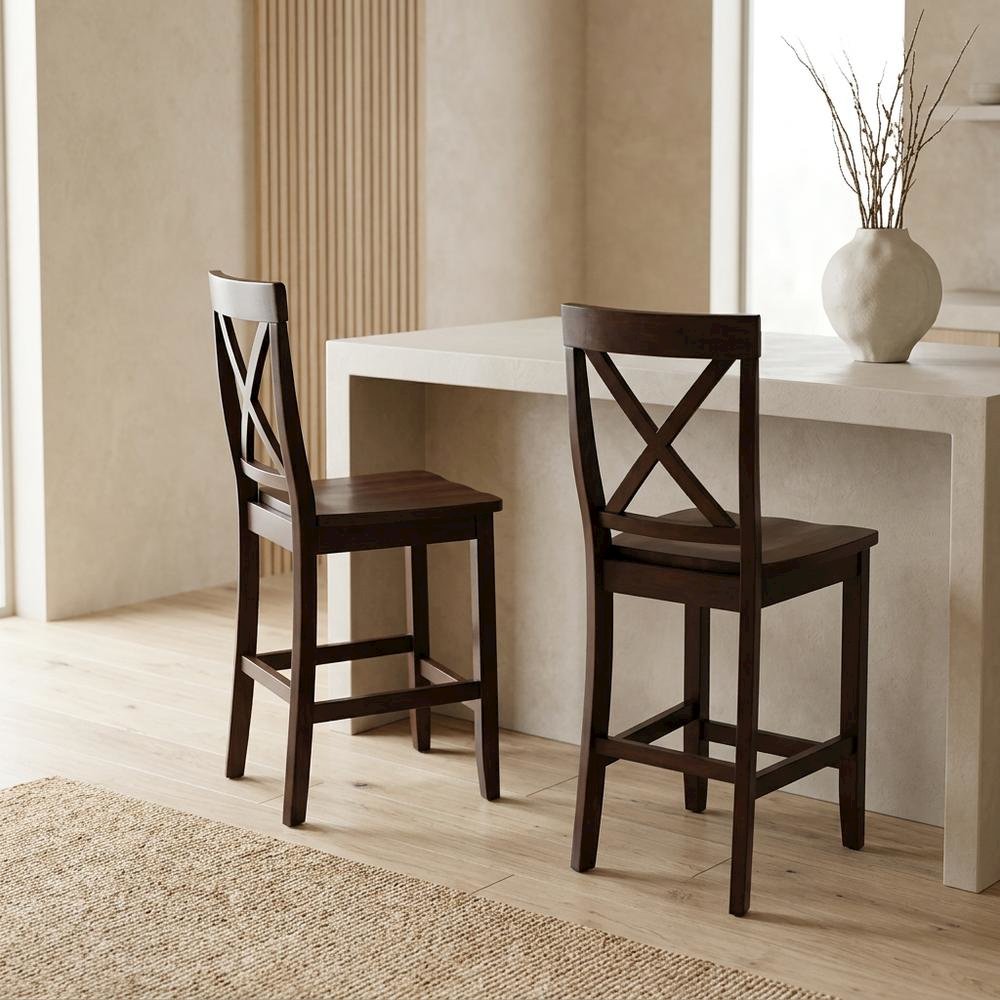 Counter Height Bar Stool Set in Sleek Design with Comfort Features. Picture 2