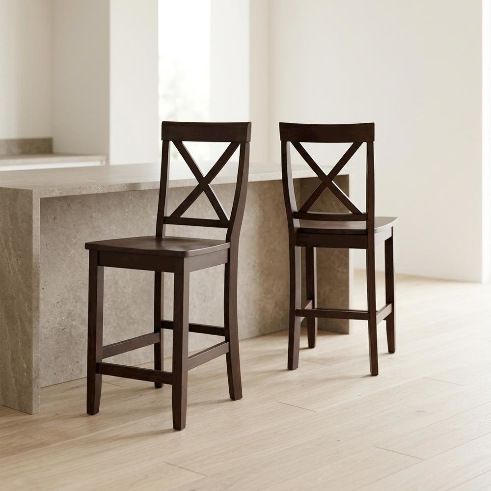 Counter Height Bar Stool Set in Sleek Design with Comfort Features. Picture 5