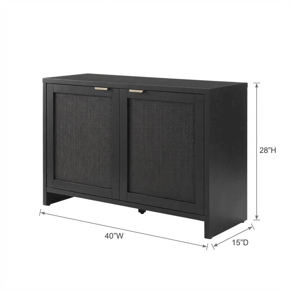 Vintage Style Record Player Cabinet with Vinyl Storage for Entertainment Centers. Picture 7