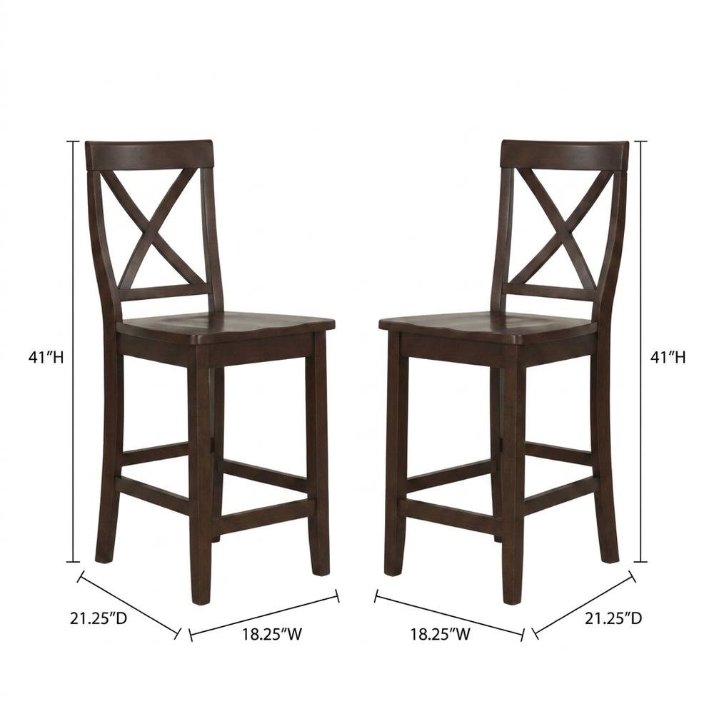 Counter Height Bar Stool Set in Sleek Design with Comfort Features. Picture 6