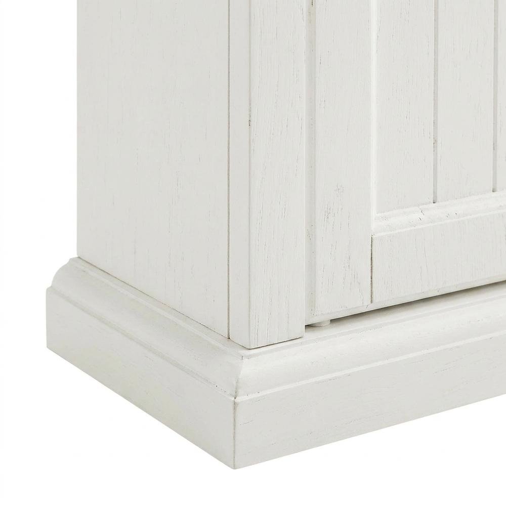 Distressed White Bathroom Wall Cabinet, Anti-Tip Hardware, Durable Construction. Picture 6