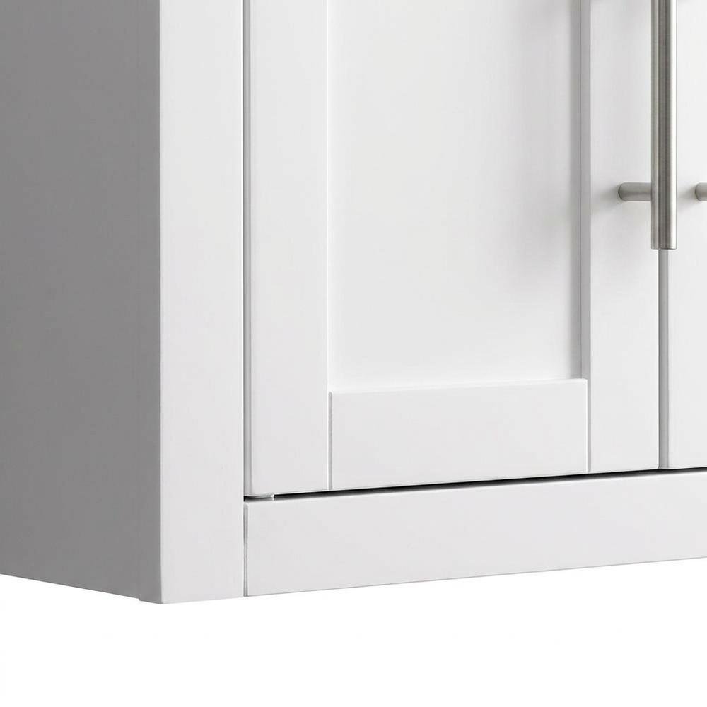 White 3-Piece Wall Storage Cabinet Set, MDF Birch Veneer. Picture 5
