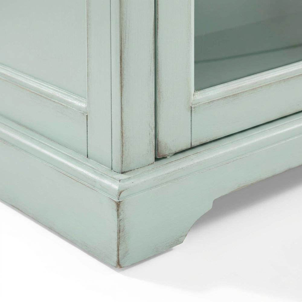 Glass Door Sideboard with Anti-Tip Mechanism and ample storage. Picture 7