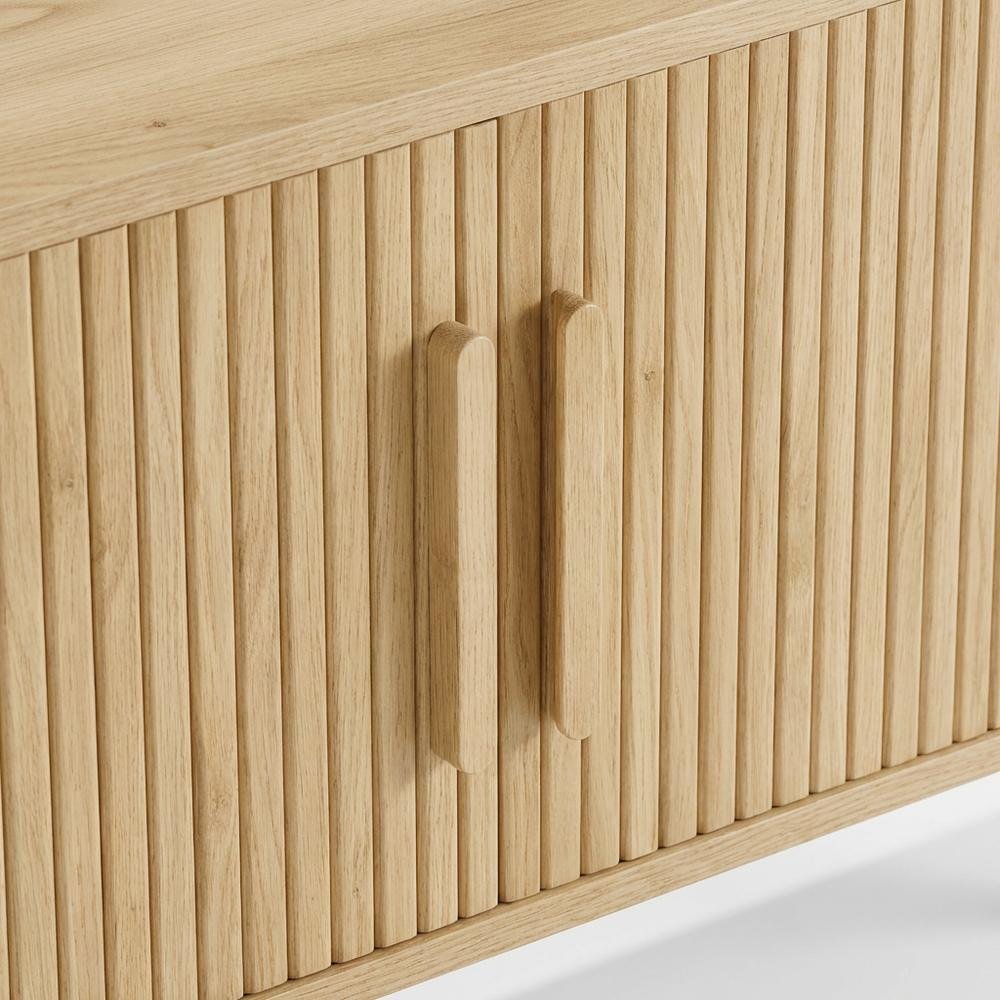 Wooden Record Player Cabinet with Vinyl Storage for Entertainment Rooms. Picture 5