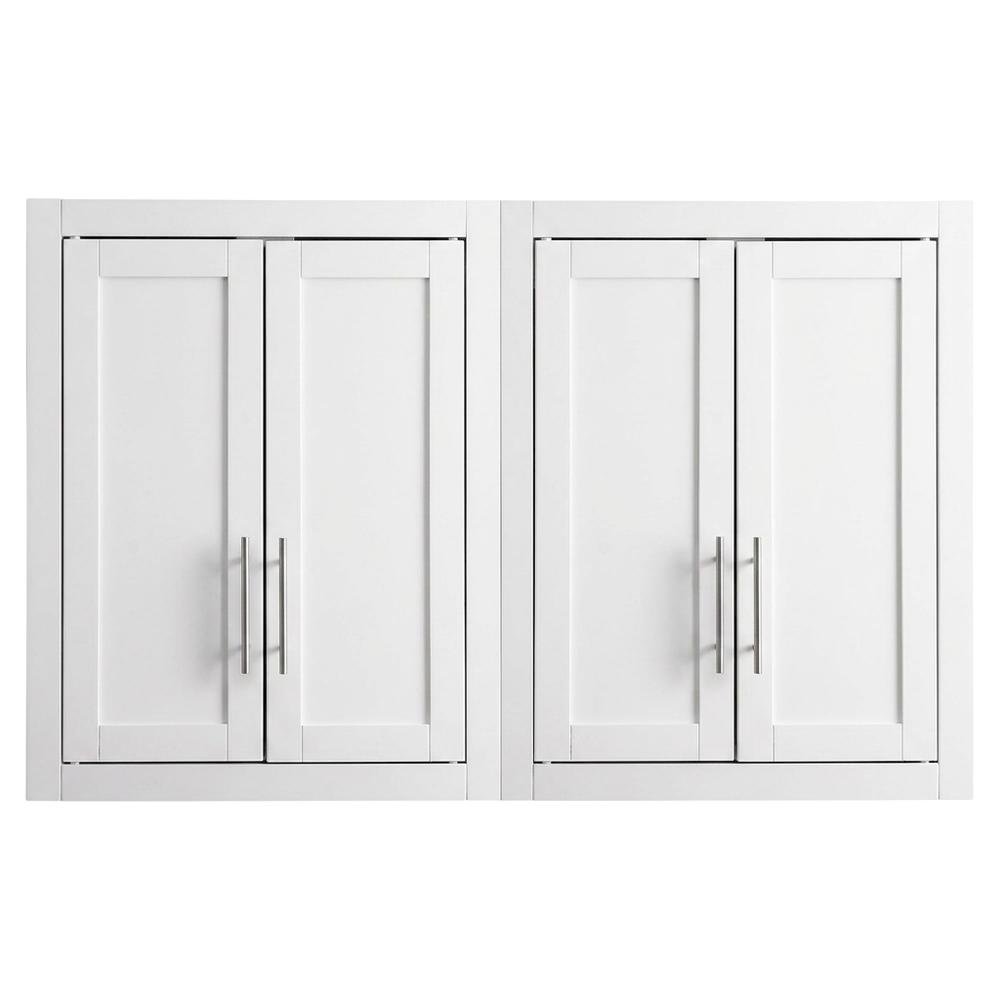 White 2-Piece Wall Kitchen Cabinet Set, MDF Birch Veneer Mounted. Picture 4