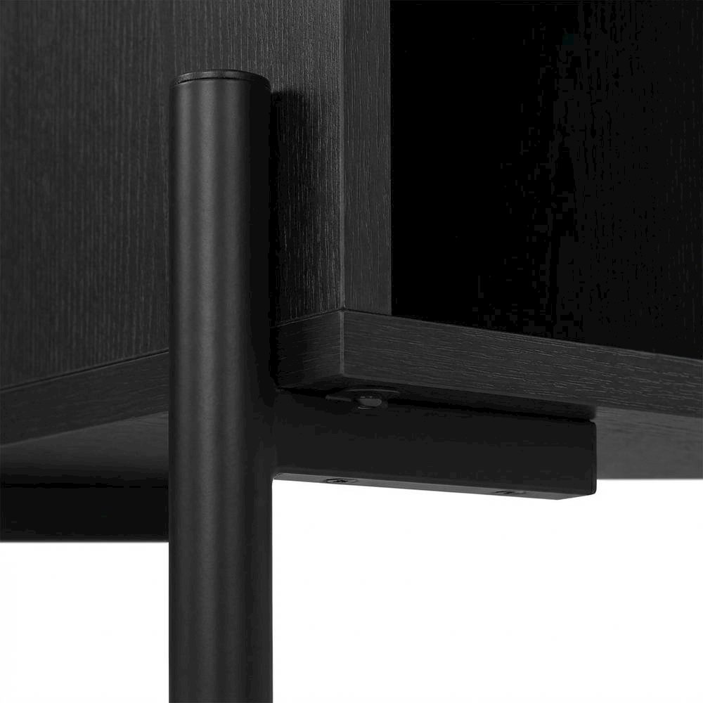 Wooden record player stand with vinyl storage, modern entertainment center. Picture 6