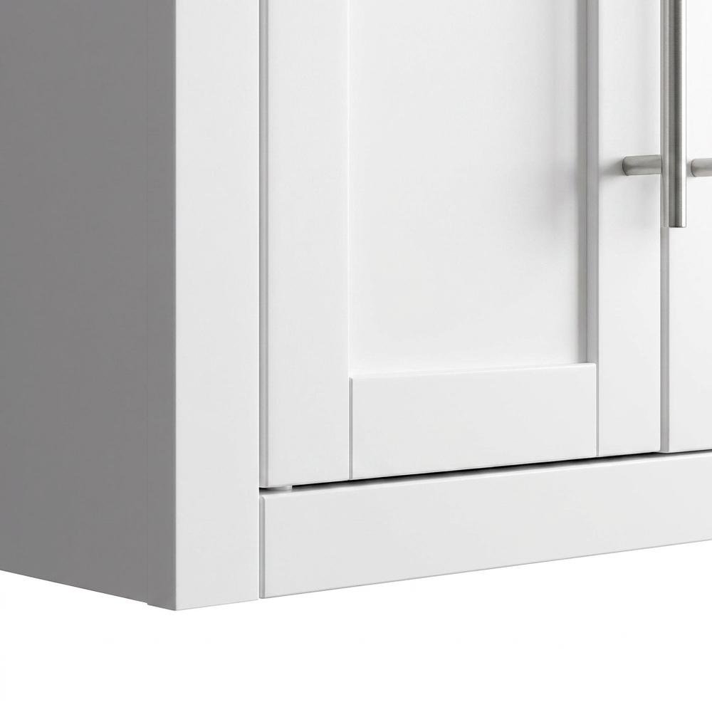 White 3-Piece Wall Kitchen Cabinet Set, MDF Birch Veneer Wide. Picture 5