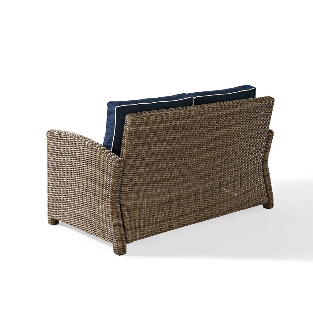 Bradenton 3Pc Wicker Outdoor Loveseat Patio Furniture Set. Picture 9