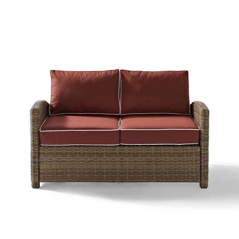 Bradenton 3Pc Outdoor Loveseat Furniture Set, Loveseat, Arm Chair, Coffee Table. Picture 11