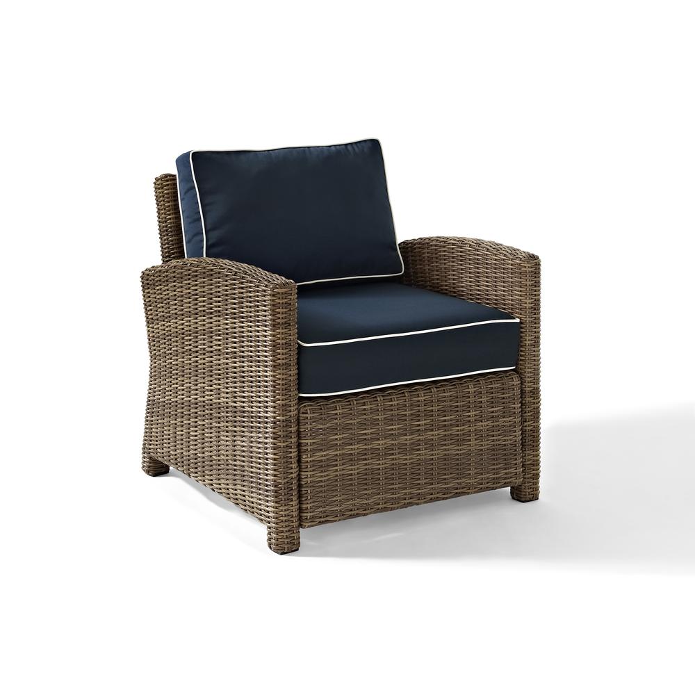 Bradenton 3Pc Wicker Outdoor Loveseat Patio Furniture Set. Picture 3