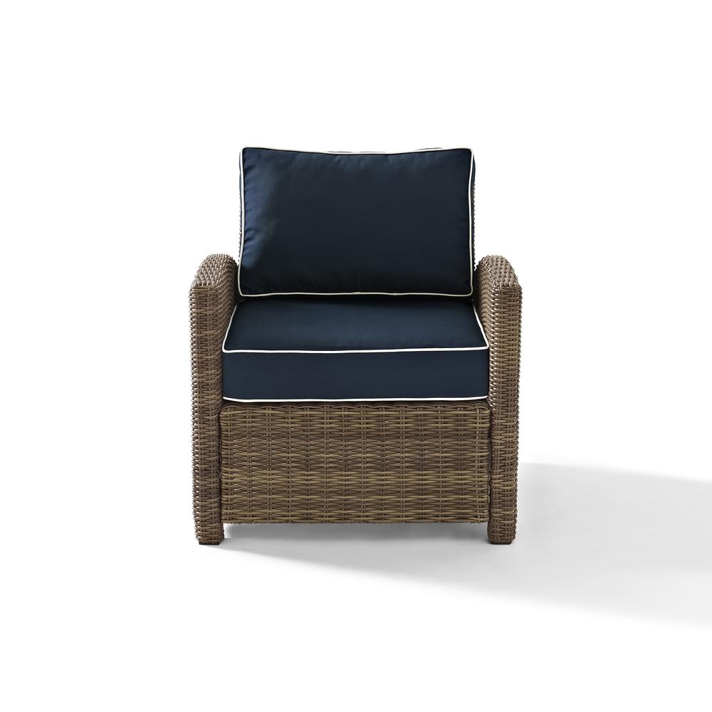 Bradenton 3Pc Wicker Outdoor Loveseat Patio Furniture Set. Picture 4