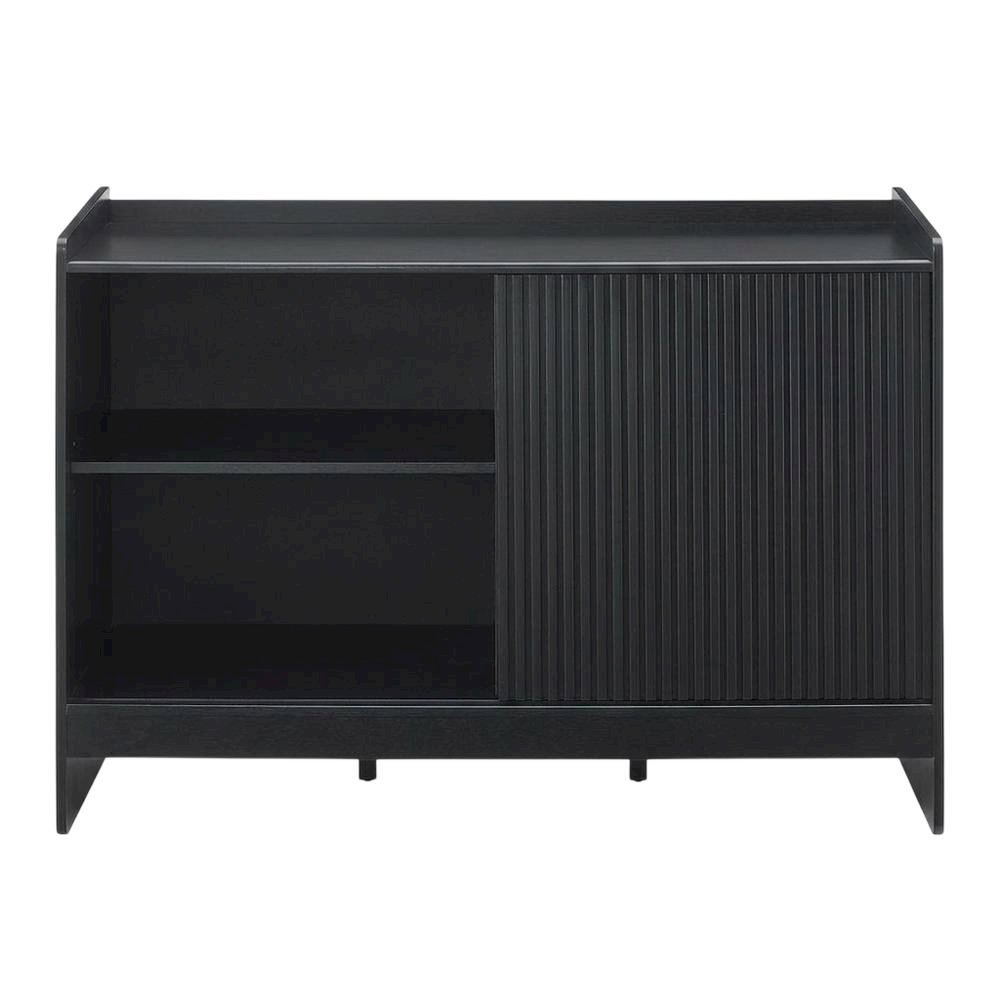 Solid Wood Record Player Cabinet with Vinyl Storage for Entertainment Centers. Picture 4