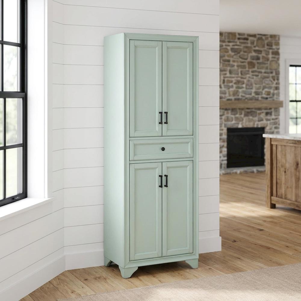 Neutral Finish Kitchen Storage Pantry with Anti-Tip & Floor Clearance. Picture 2