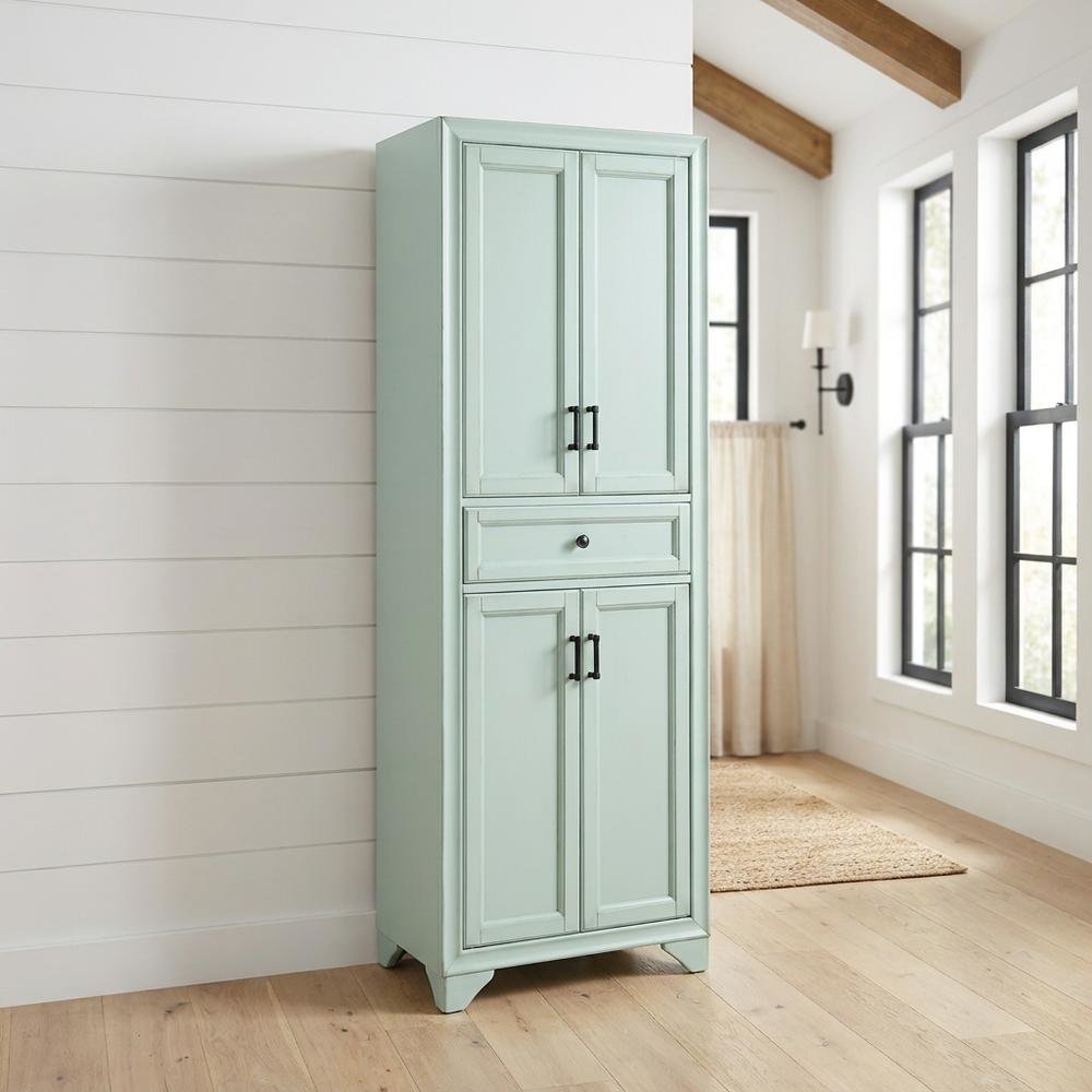 Neutral Finish Kitchen Storage Pantry with Anti-Tip & Floor Clearance. Picture 3