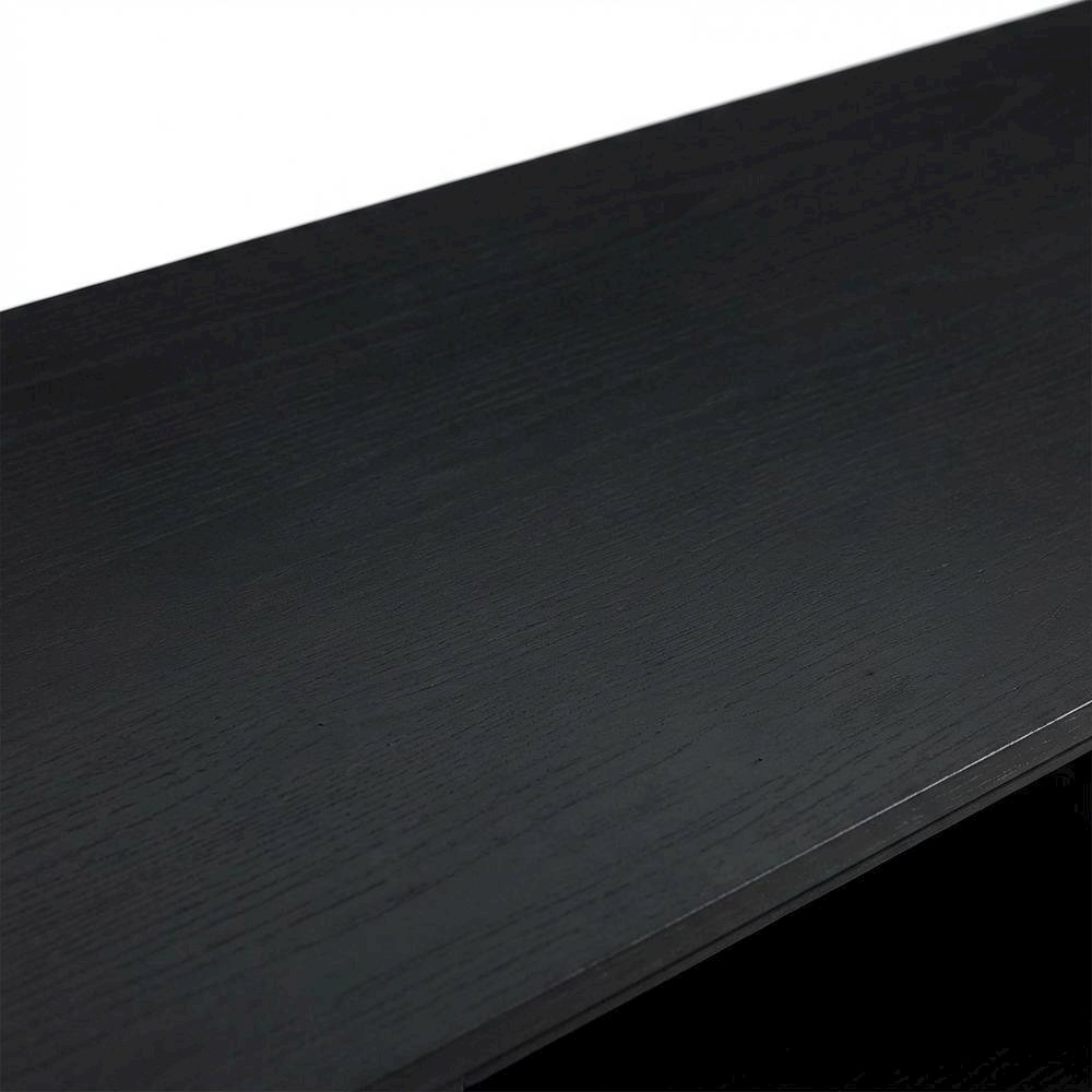Black Corner TV Stand for 65+ Inch TVs with Storage Shelves. Picture 5