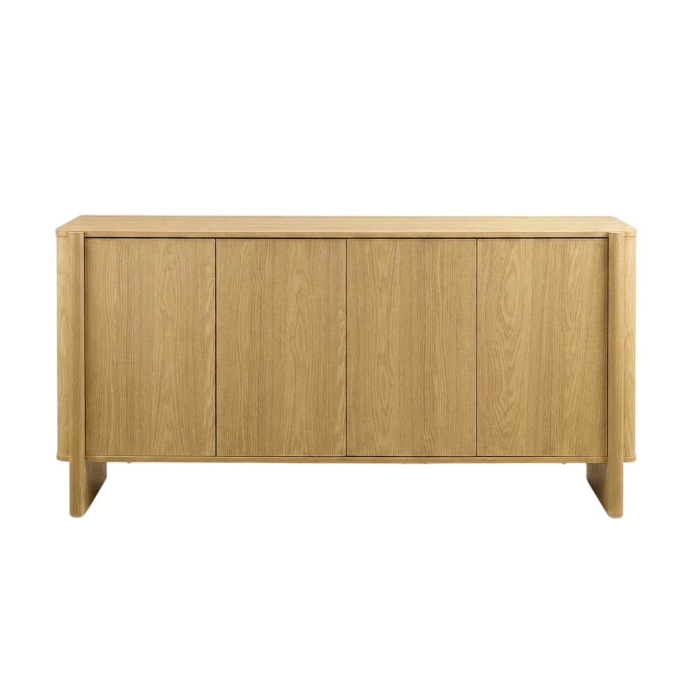 Sideboard in Neutral Finish with Anti-Tip Mechanism and Spacious Storage. Picture 4