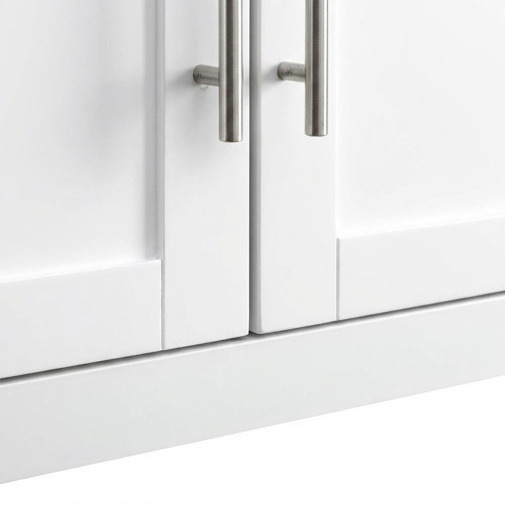 White Wall-Mount Storage Cabinet, MDF Birch Veneer, 22 Inch Wide. Picture 5
