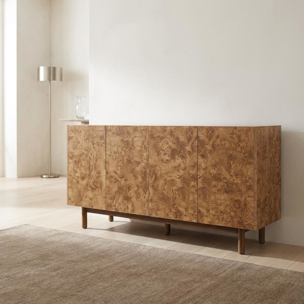 Contemporary Sideboard with Anti-Tip Mechanism and Floor Clearance Sturdy Finish. Picture 3