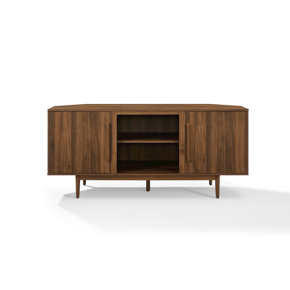 Liam Corner Tv Stand For 65" Tv Walnut. Picture 2