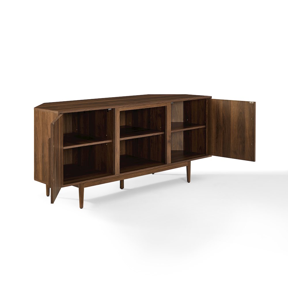 Liam Corner Tv Stand For 65" Tv Walnut. Picture 3