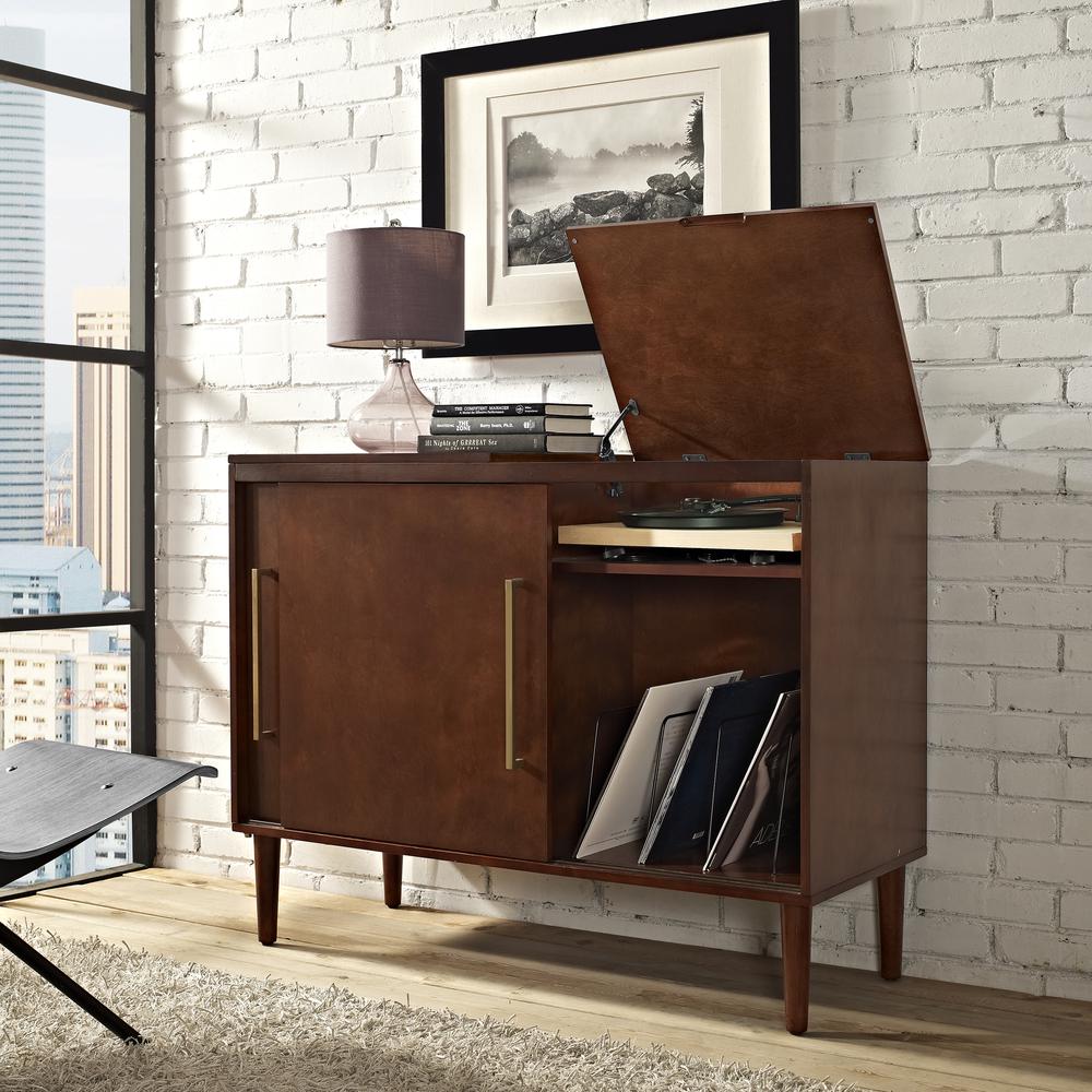 Everett Media Console Mahogany. Picture 4