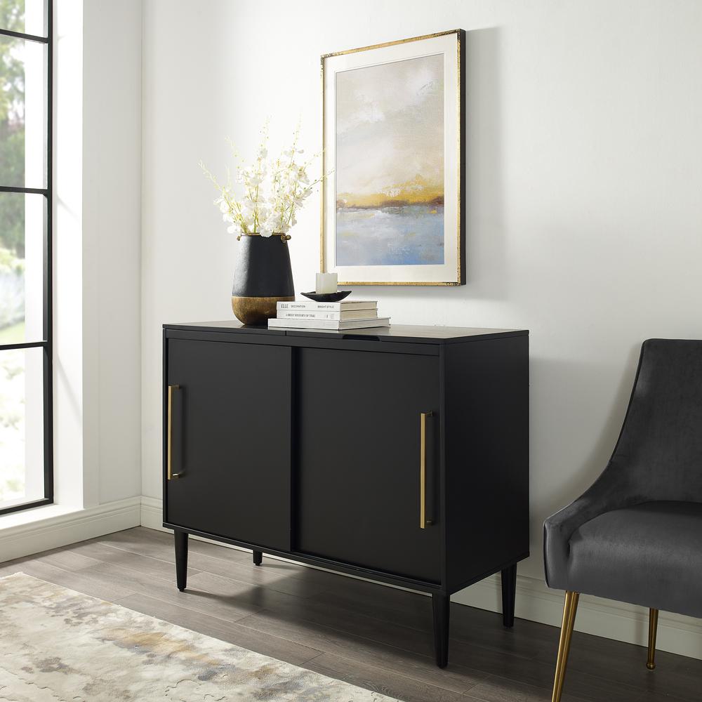 Everett Media Console Matte Black. Picture 3