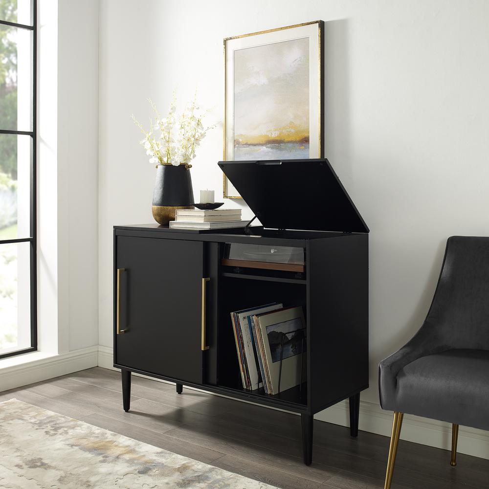 Everett Media Console Matte Black. Picture 4