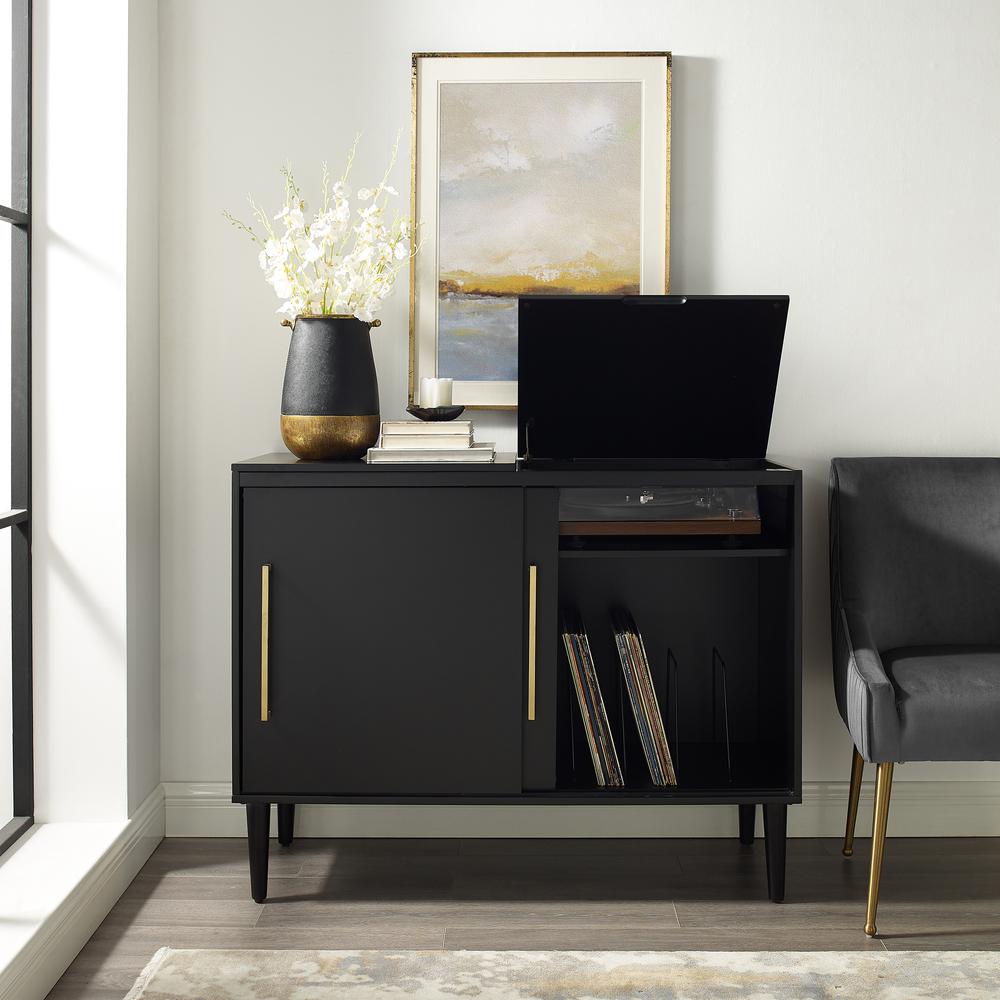 Everett Media Console Matte Black. Picture 5