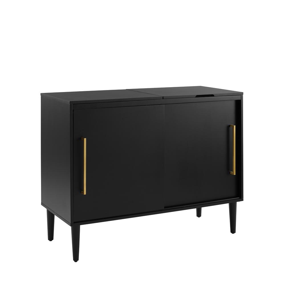 Everett Media Console Matte Black. Picture 1