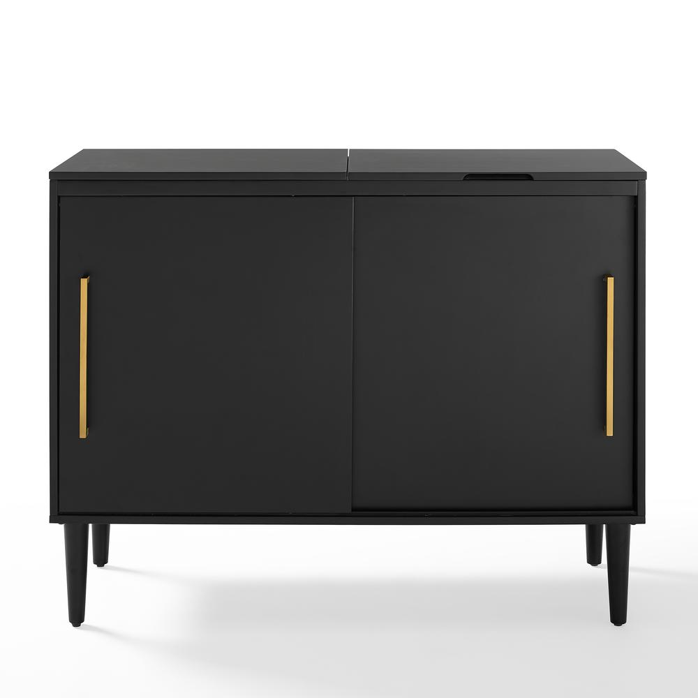 Everett Media Console Matte Black. Picture 7