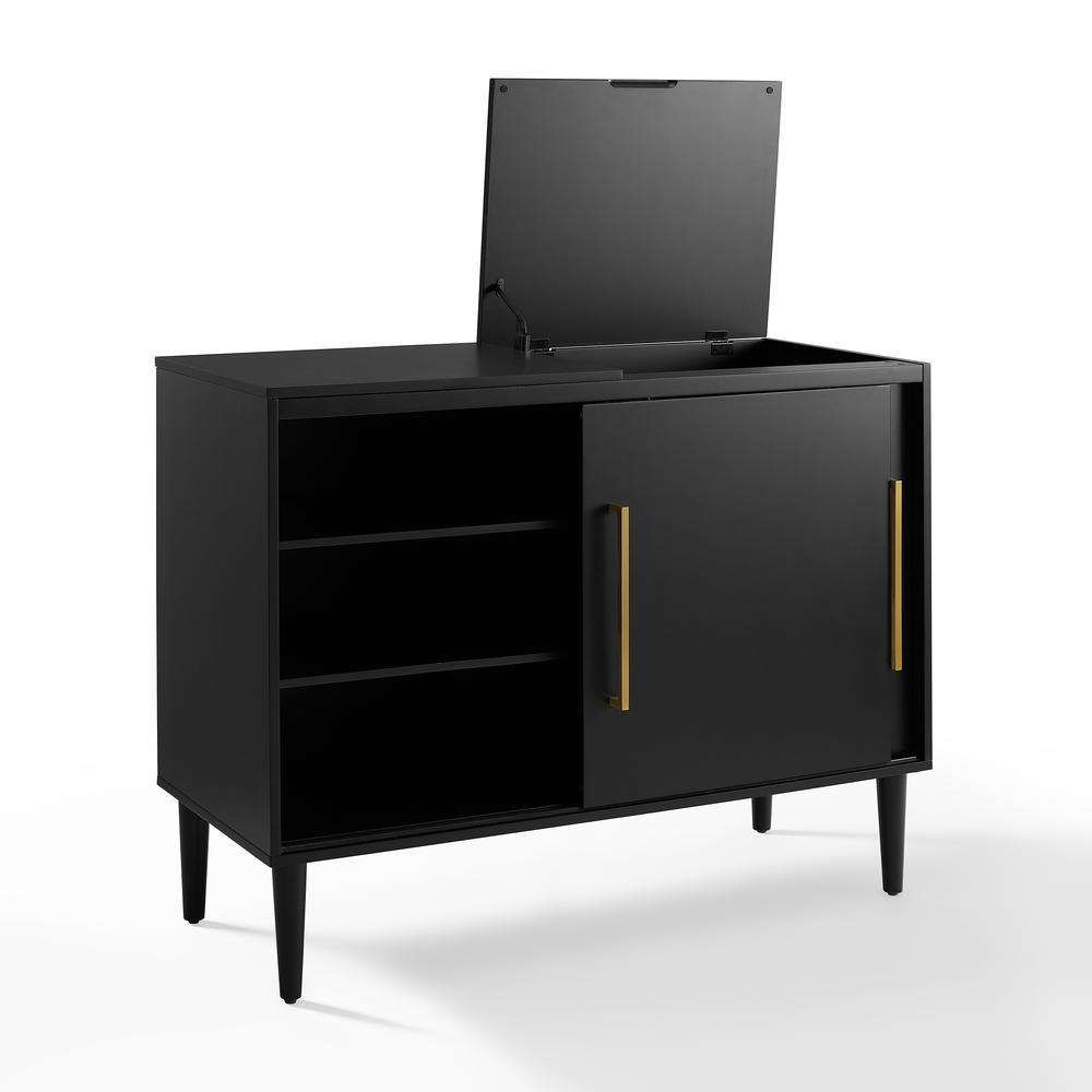 Everett Media Console Matte Black. Picture 9