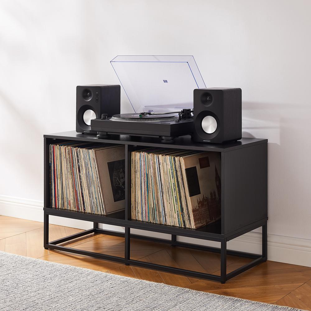 Enzo Medium Record Player Stand With Vinyl Storage. Picture 3