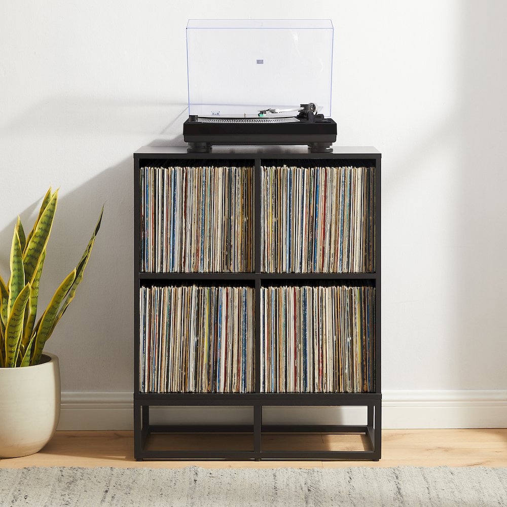 Enzo 4 Cube Record Player Stand With Vinyl Storage. Picture 5