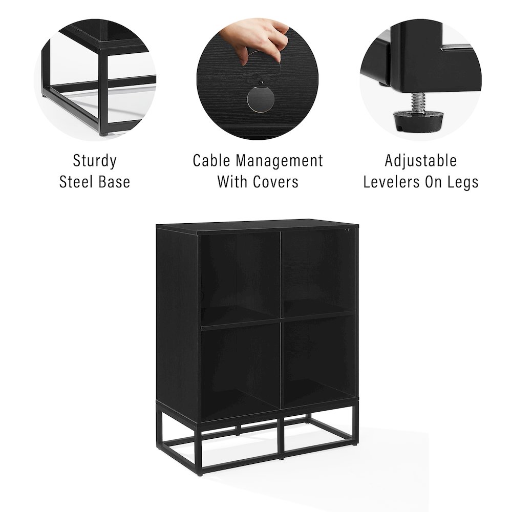 Enzo 4 Cube Record Player Stand With Vinyl Storage. Picture 9