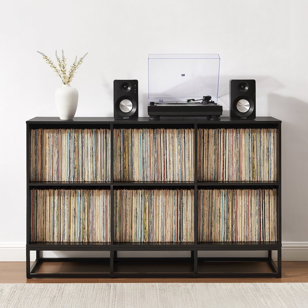 Enzo 6 Cube Record Player Stand With Vinyl Storage. Picture 6