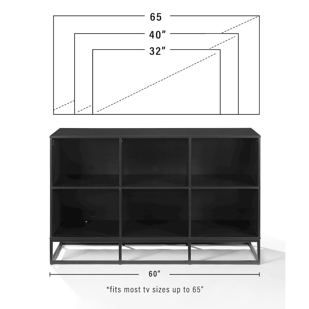 Enzo 6 Cube Record Player Stand With Vinyl Storage. Picture 11