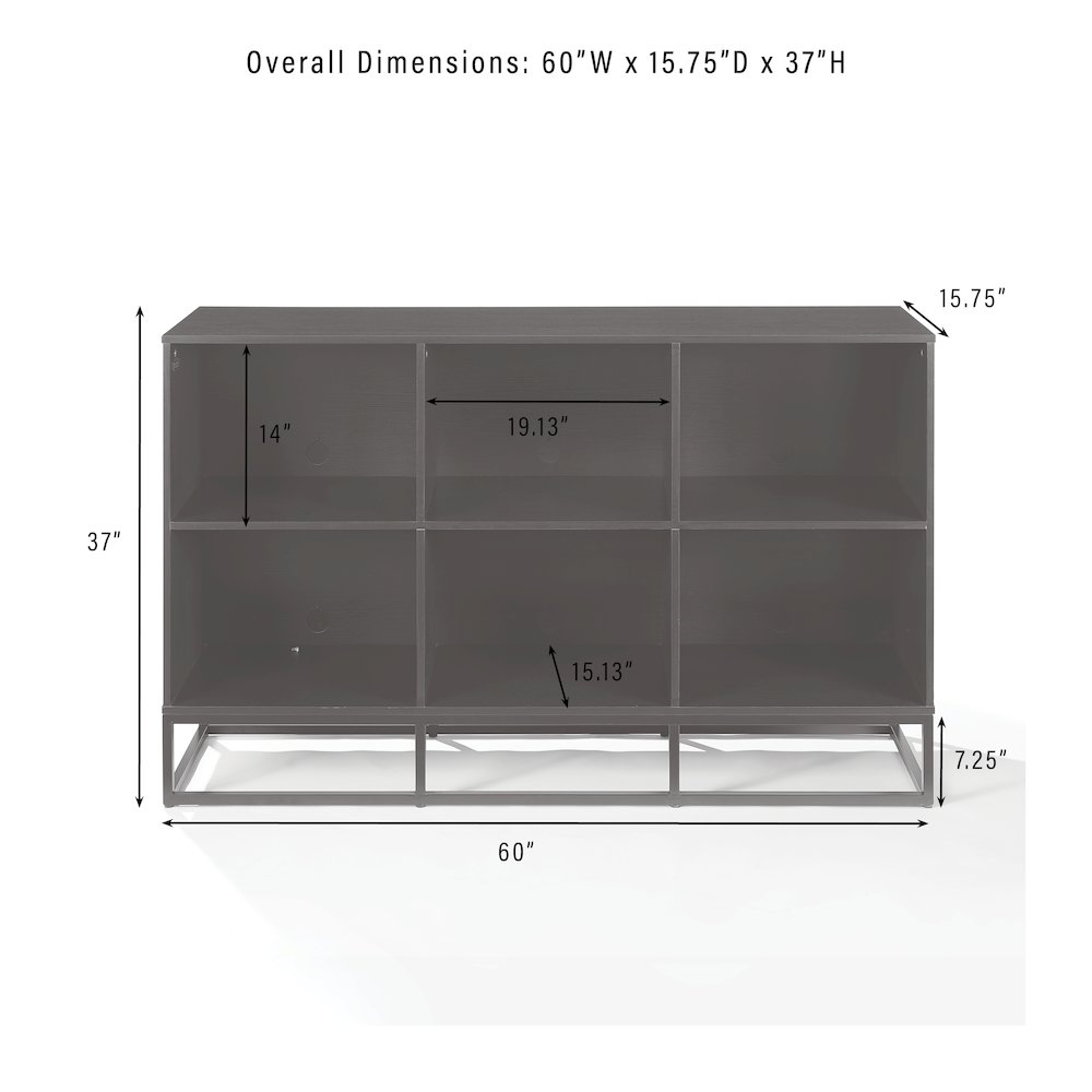 Enzo 6 Cube Record Player Stand With Vinyl Storage. Picture 13
