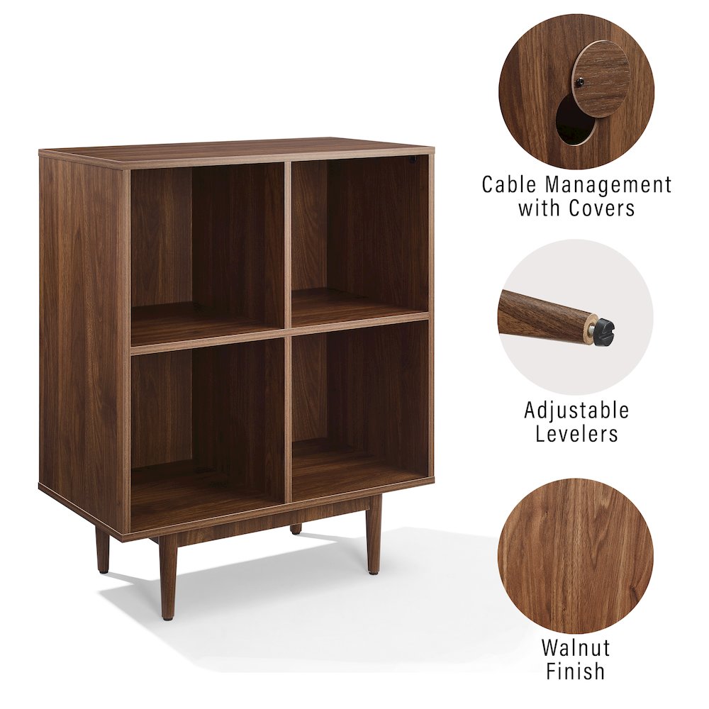 Liam 4 Cube Record Player Stand With Vinyl Storage. Picture 9