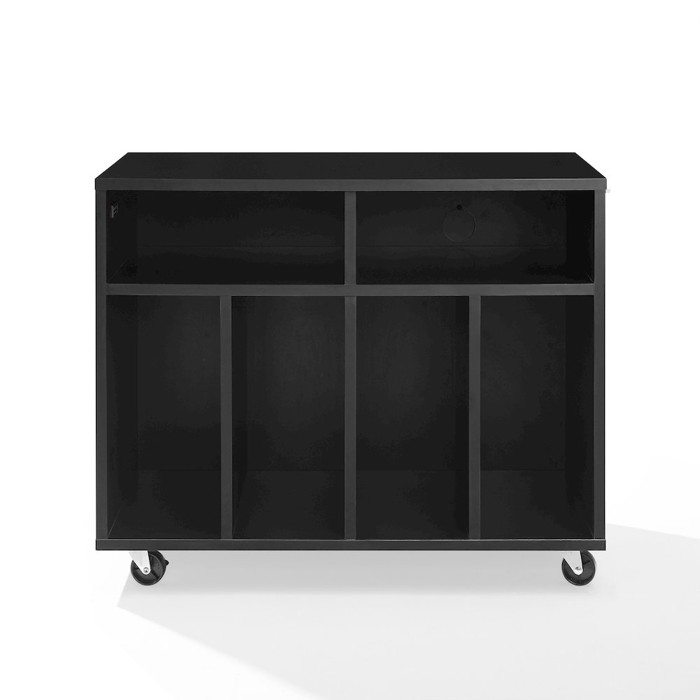 Carlo Rolling Record Player Stand With Vinyl Storage. Picture 1