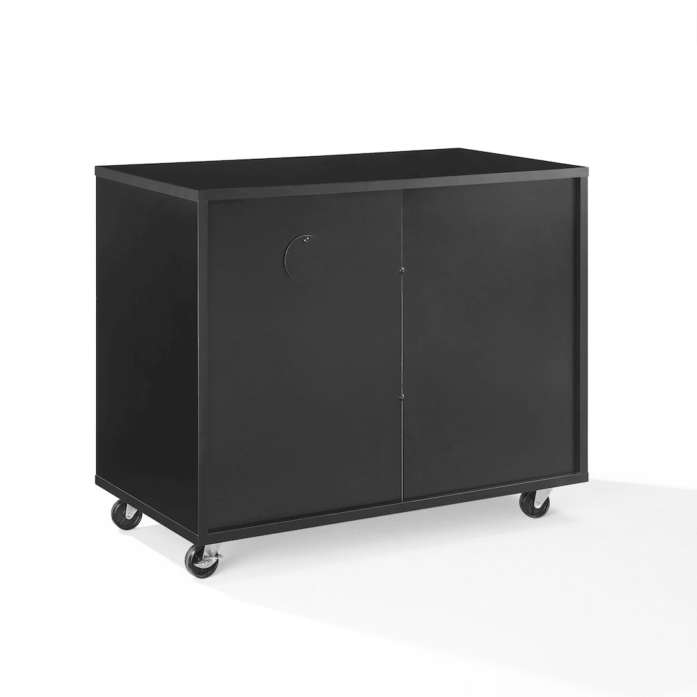 Carlo Rolling Record Player Stand With Vinyl Storage. Picture 3