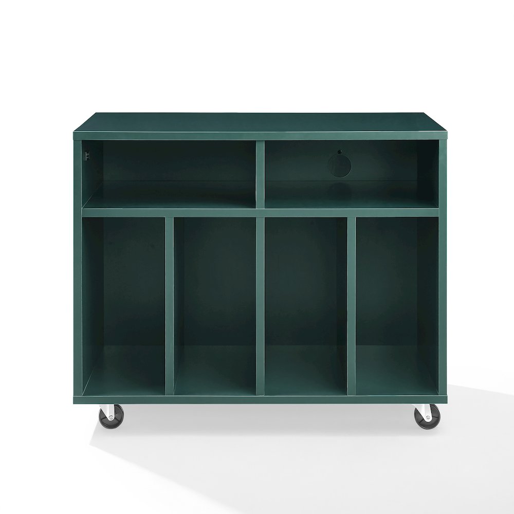 Carlo Rolling Record Player Stand With Vinyl Storage. Picture 1