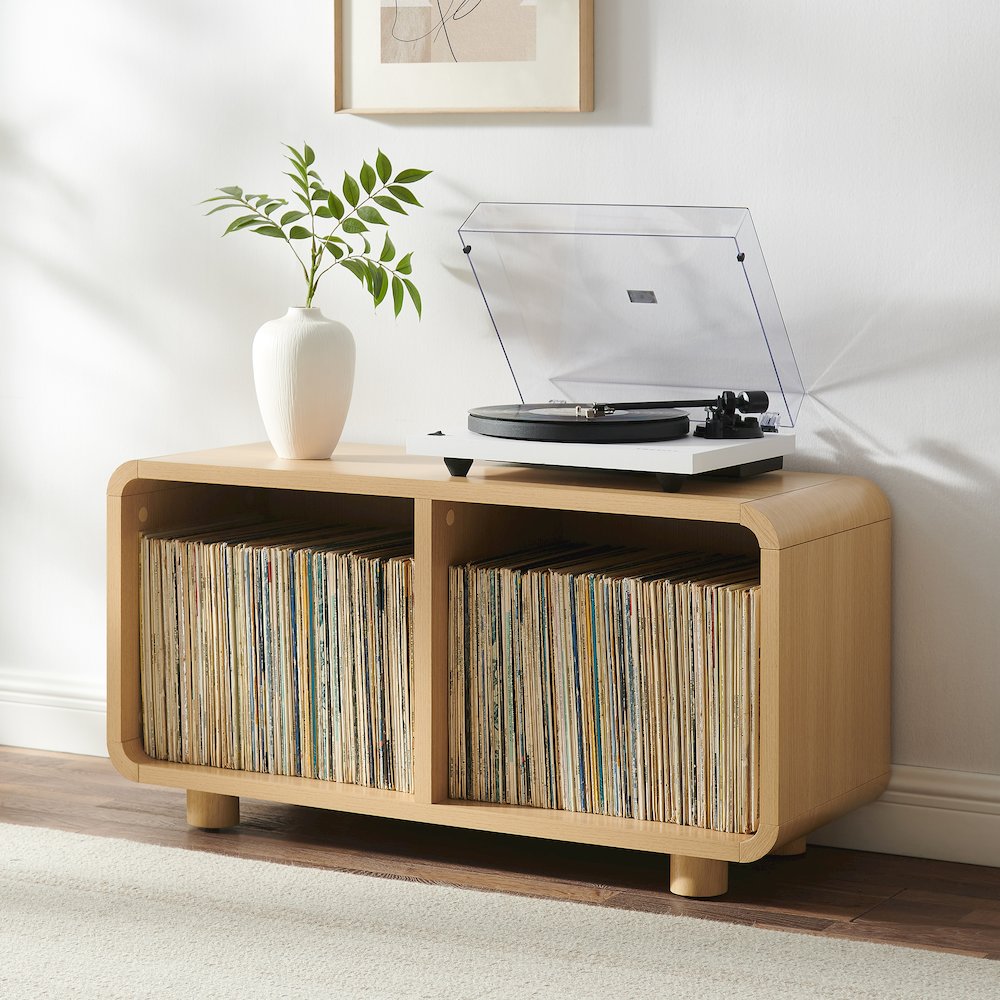 Zoe Medium Record Player Stand With Vinyl Storage. Picture 5