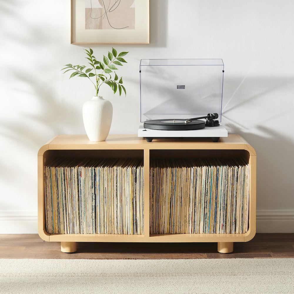 Zoe Medium Record Player Stand With Vinyl Storage. Picture 6