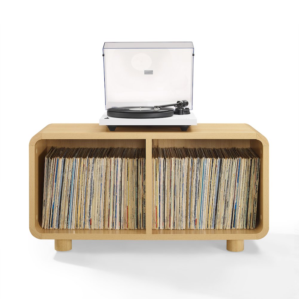 Zoe Medium Record Player Stand With Vinyl Storage. Picture 2