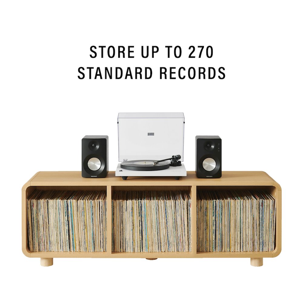 Zoe Large Record Player Stand With Vinyl Storage. Picture 8
